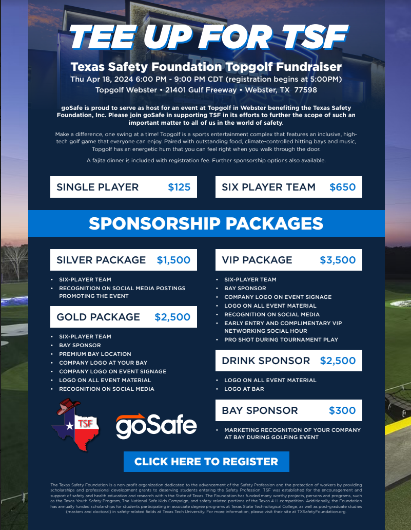 Texas Safety Foundation Top Golf Fundraiser
